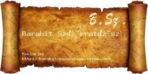 Barabit Szókratész névjegykártya
